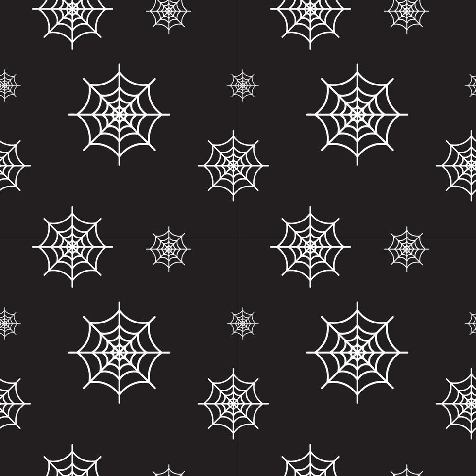 vit spindelnät textur vektor illustration på svart Färg bakgrund. seamles mönster design mall.
