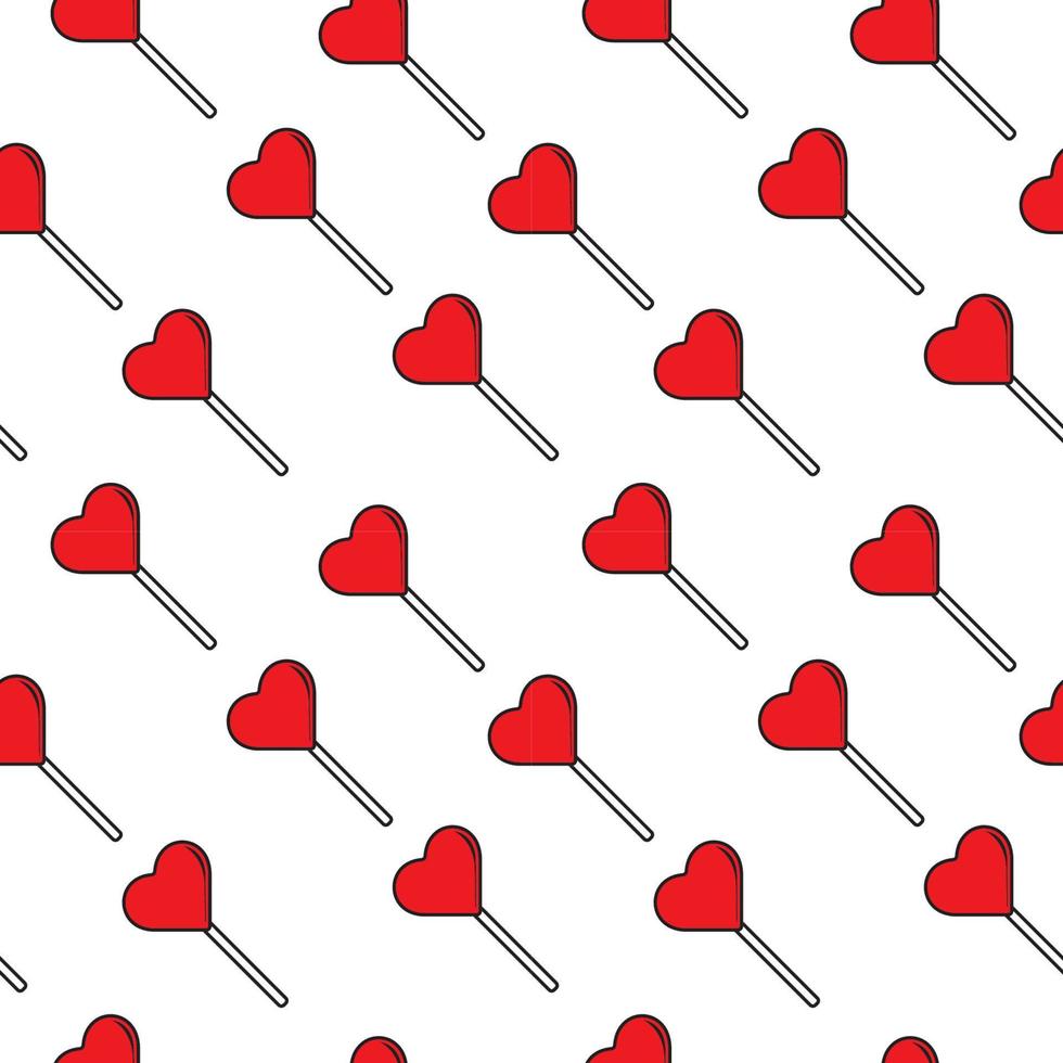 röd hjärta klubba sömlös mönster på vit Färg bakgrund. vektor illustration design mall. lämplig för bröllop eller valentine händelse