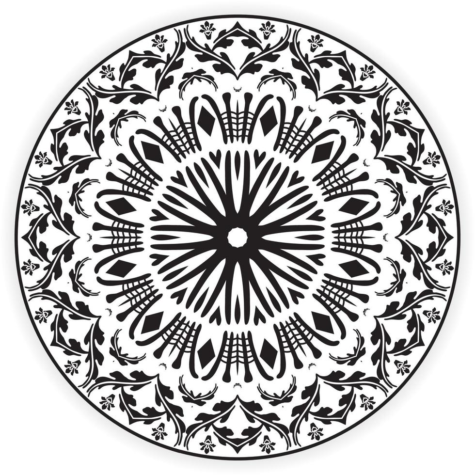 cirkulär vektor mönster mandala henna, mehndi, tatuering, dekoration. dekorativ prydnad mandala i etnisk orientalisk stil. mandala färg sida