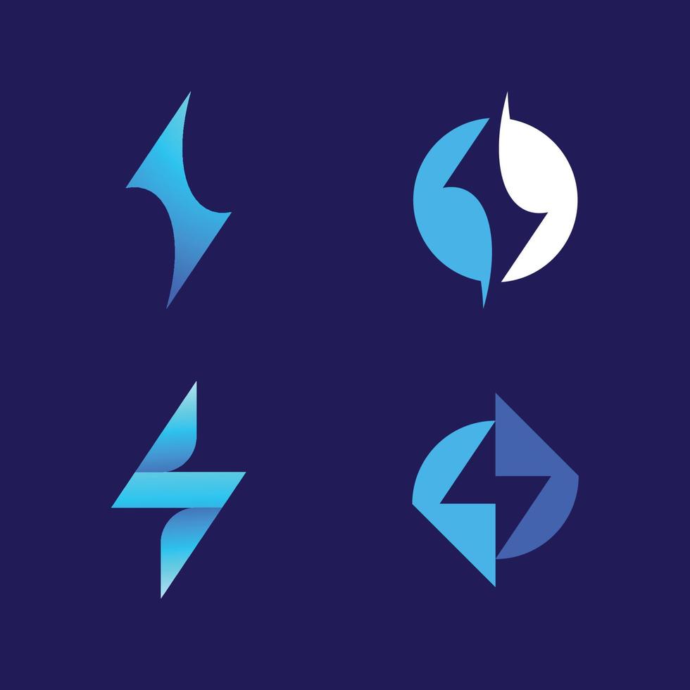 blixt- logotyp. elektrisk energi blixt eller symbol av kraft. de begrepp av hastighet snabb snabb snabb. vektor illustration klämma konst.