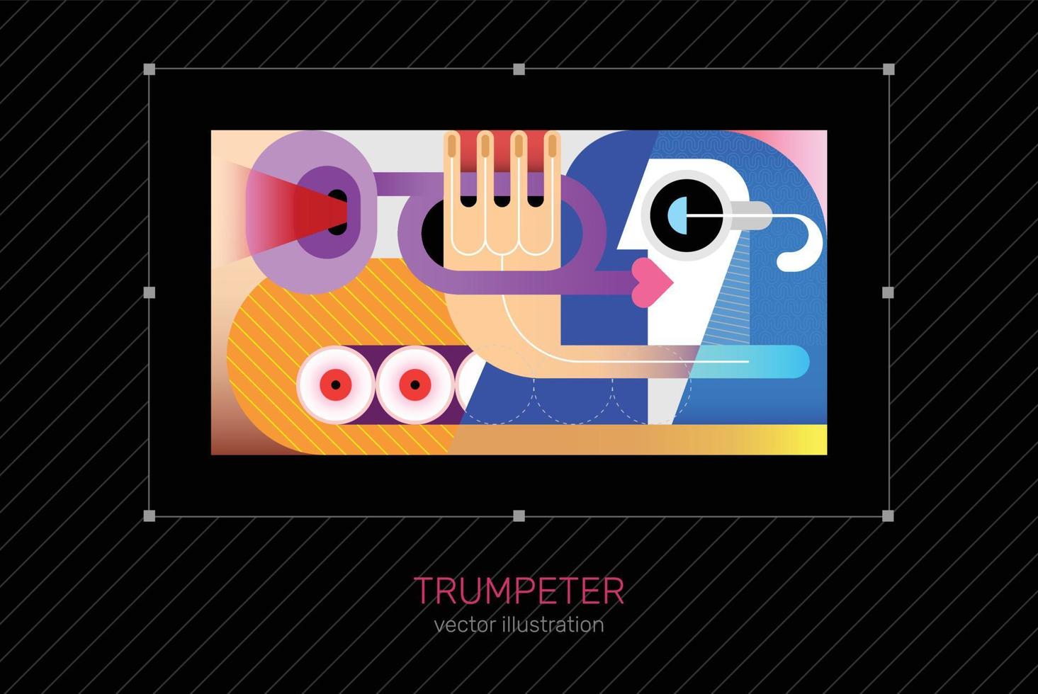 trumpetare vektor affisch design