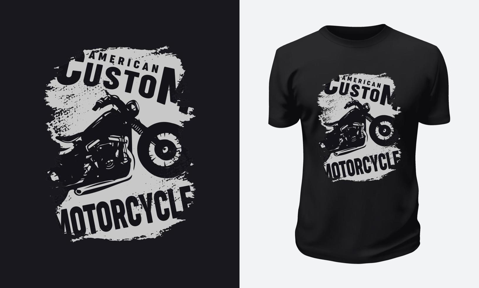 motorcykel och tävlings t skjorta design vektor