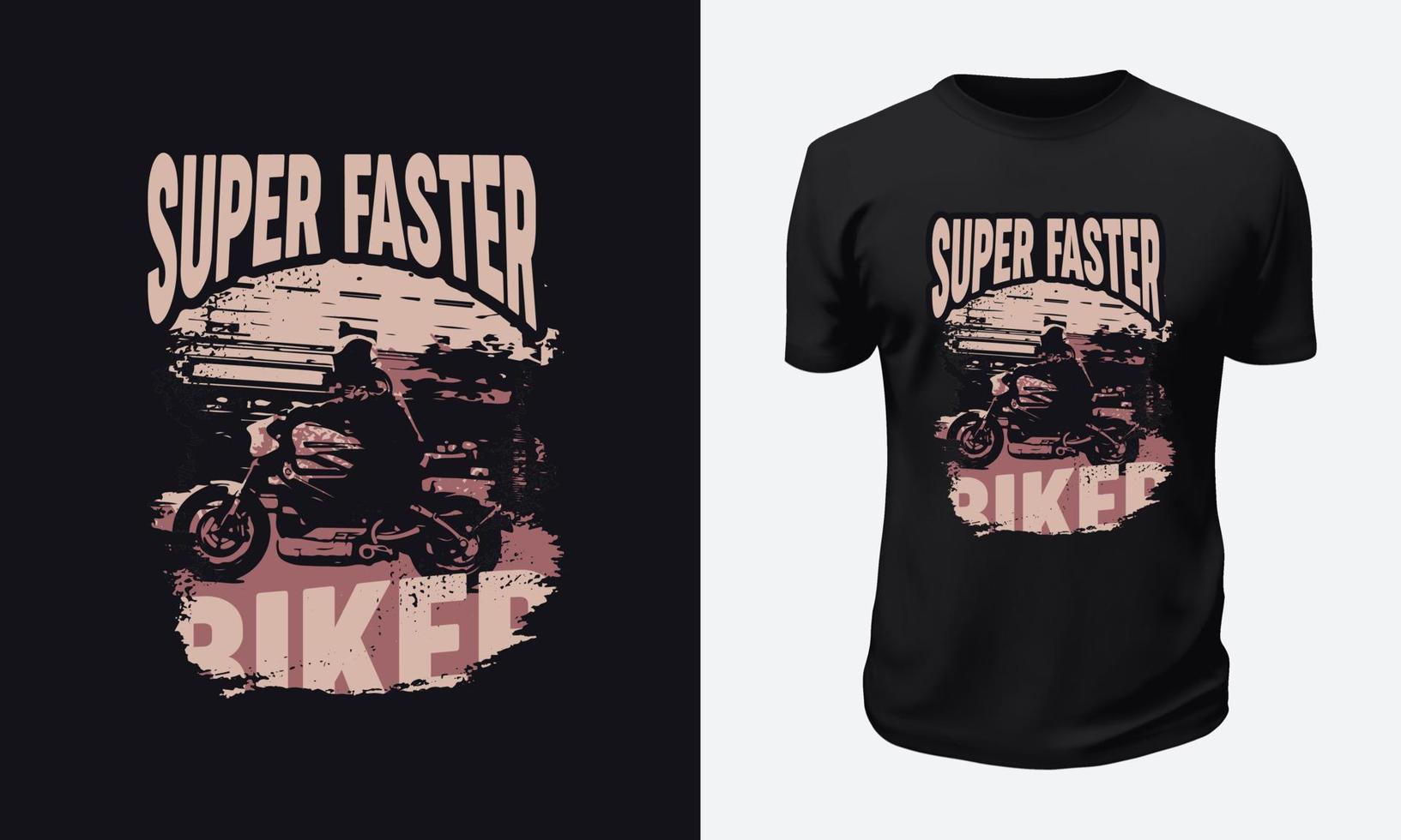 Motorrad- und Renn-T-Shirt-Design vektor