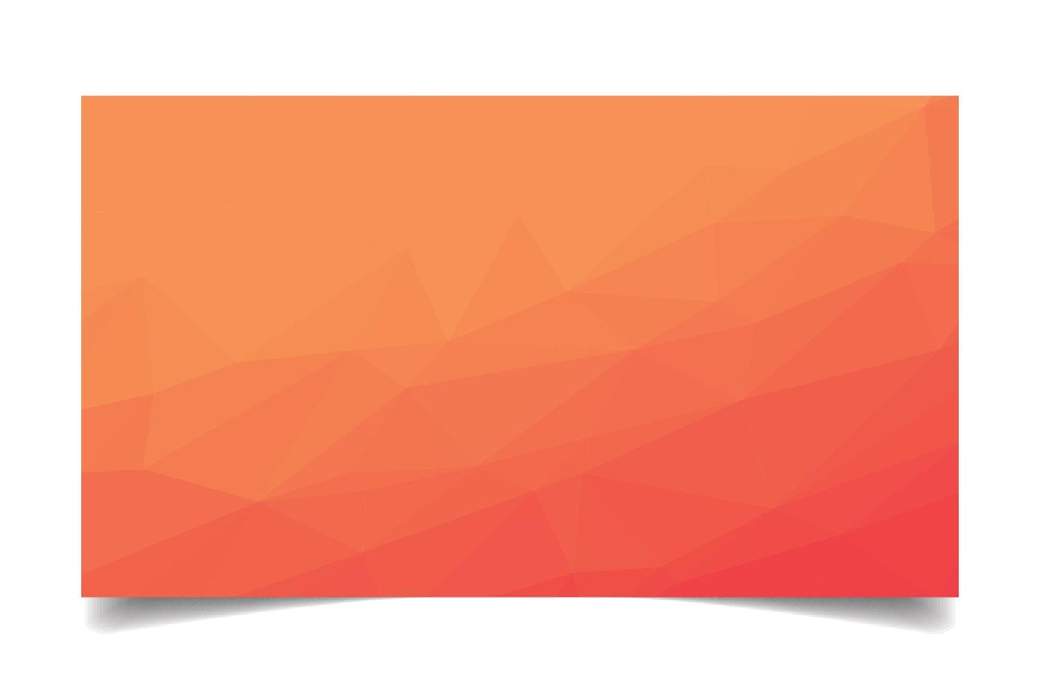 orangefarbener triangulierter Hintergrundtexturvektor für Visitenkartenvorlage vektor