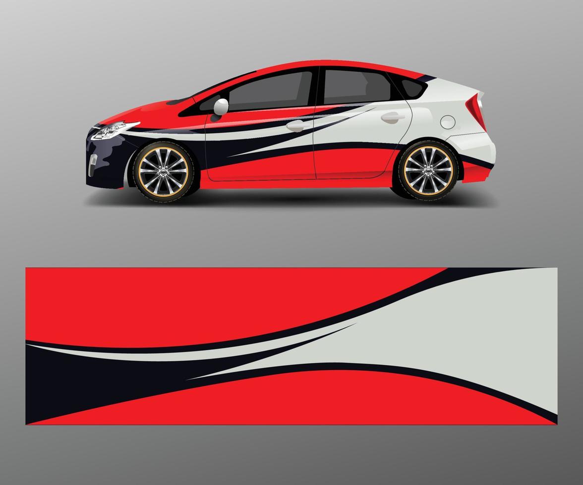 Wrap-Design für Sportwagenrennen. Vektor-Design-Vorlage-Design-Vektor vektor