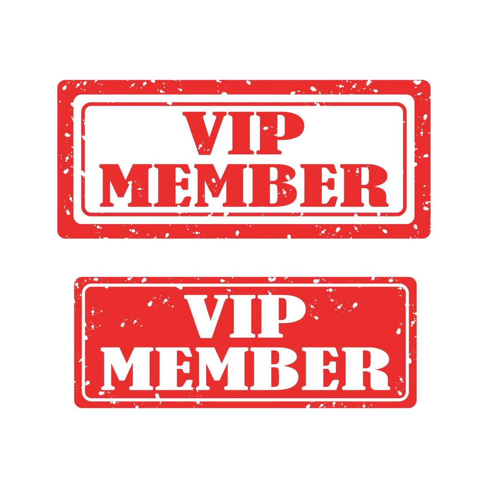VIP-Mitglied Grunge-Stempelset auf weißem Hintergrund. Vektor-Illustration vektor