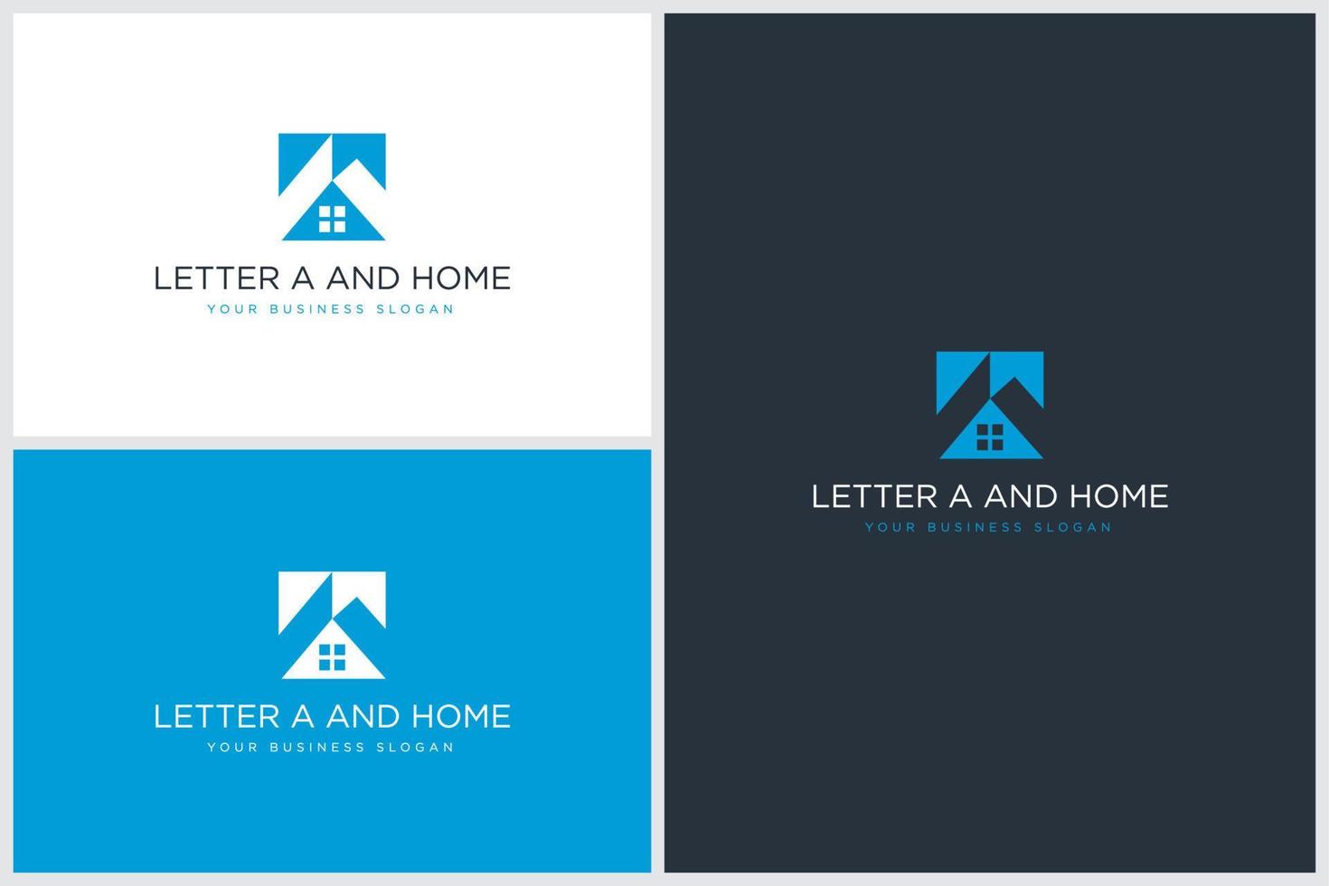 brev en och hus logotyp design vektor