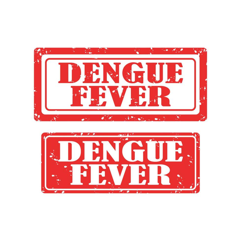 dengue feber ord på röd sudd stämpel vit bakgrund vektor