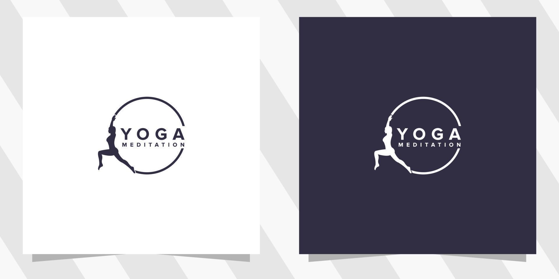 Yoga-Logo-Vektor-Design-Vorlage vektor