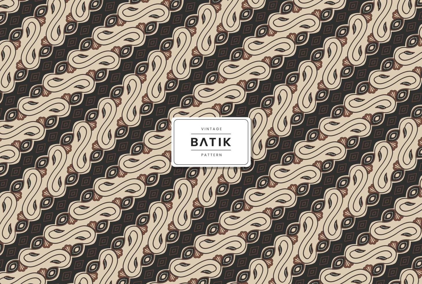 årgång traditionell batik sömlös mönster vektor
