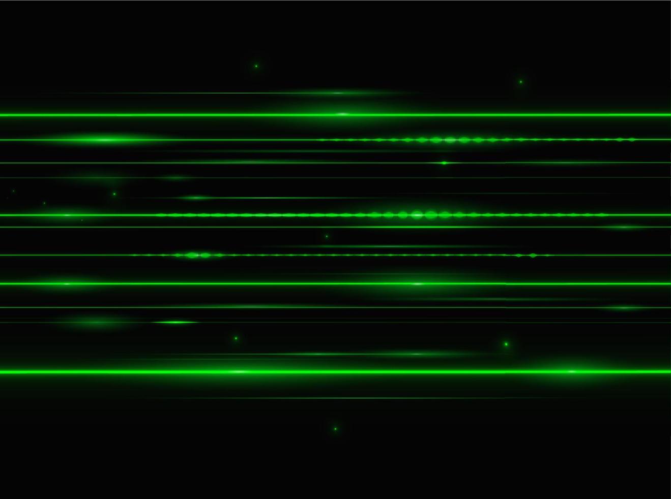 grüner Laserstrahl leuchtet. Vektor-Flare vektor