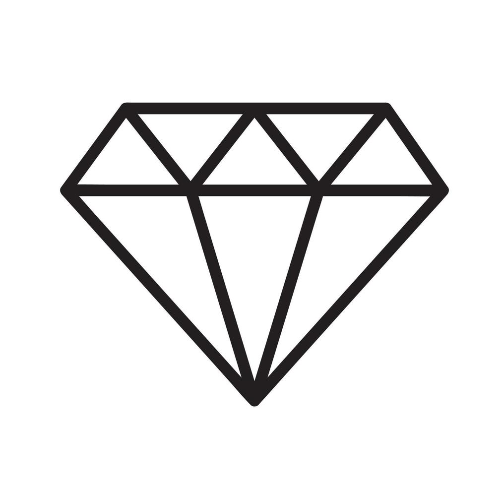 einfaches Diamantsymbol. Vektor-Illustration vektor