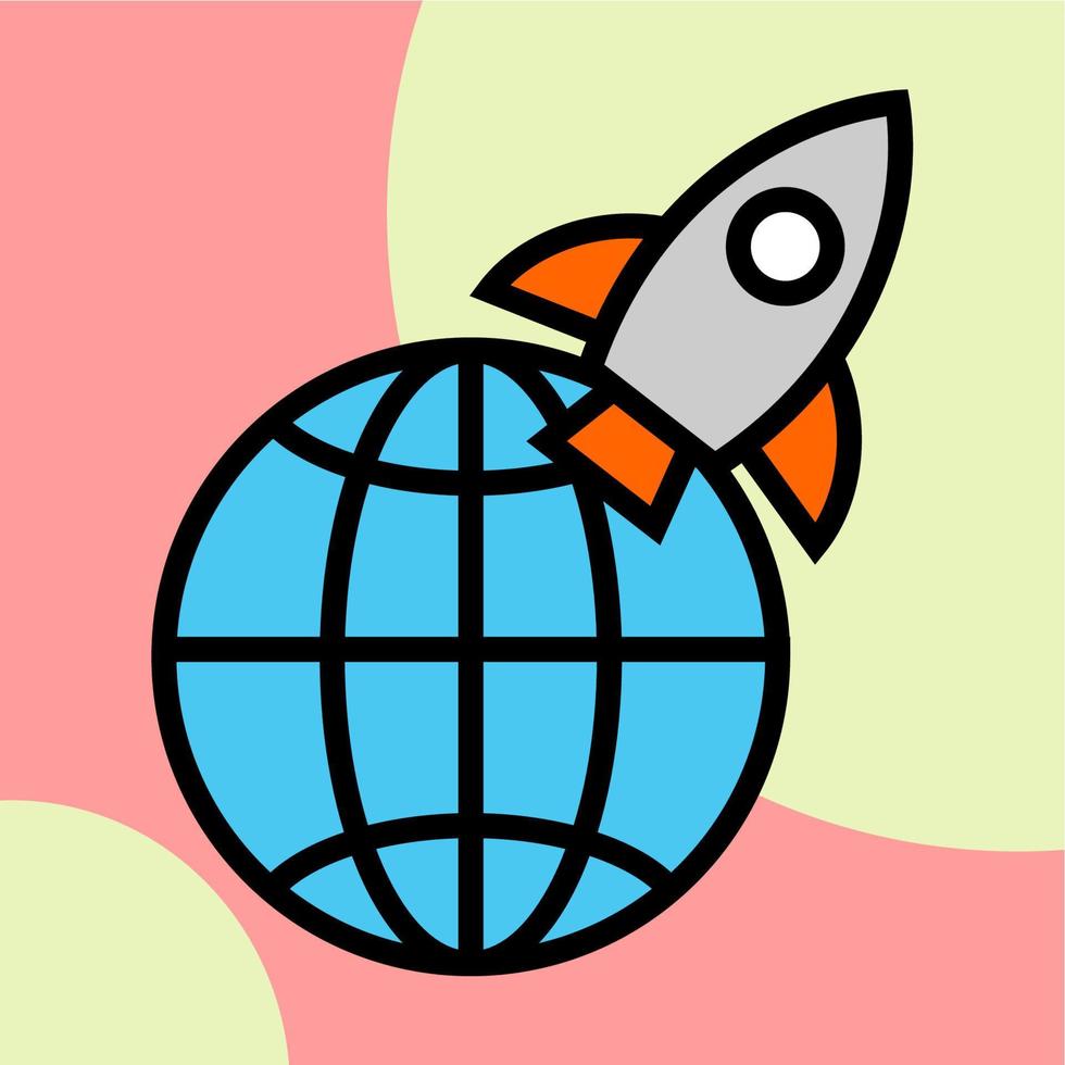 Abbildung Vektorgrafik von Business, Rakete, Startsymbol vektor