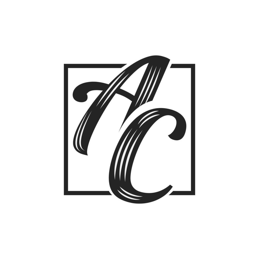 brev ac modern monogram modern företag logotyp vektor