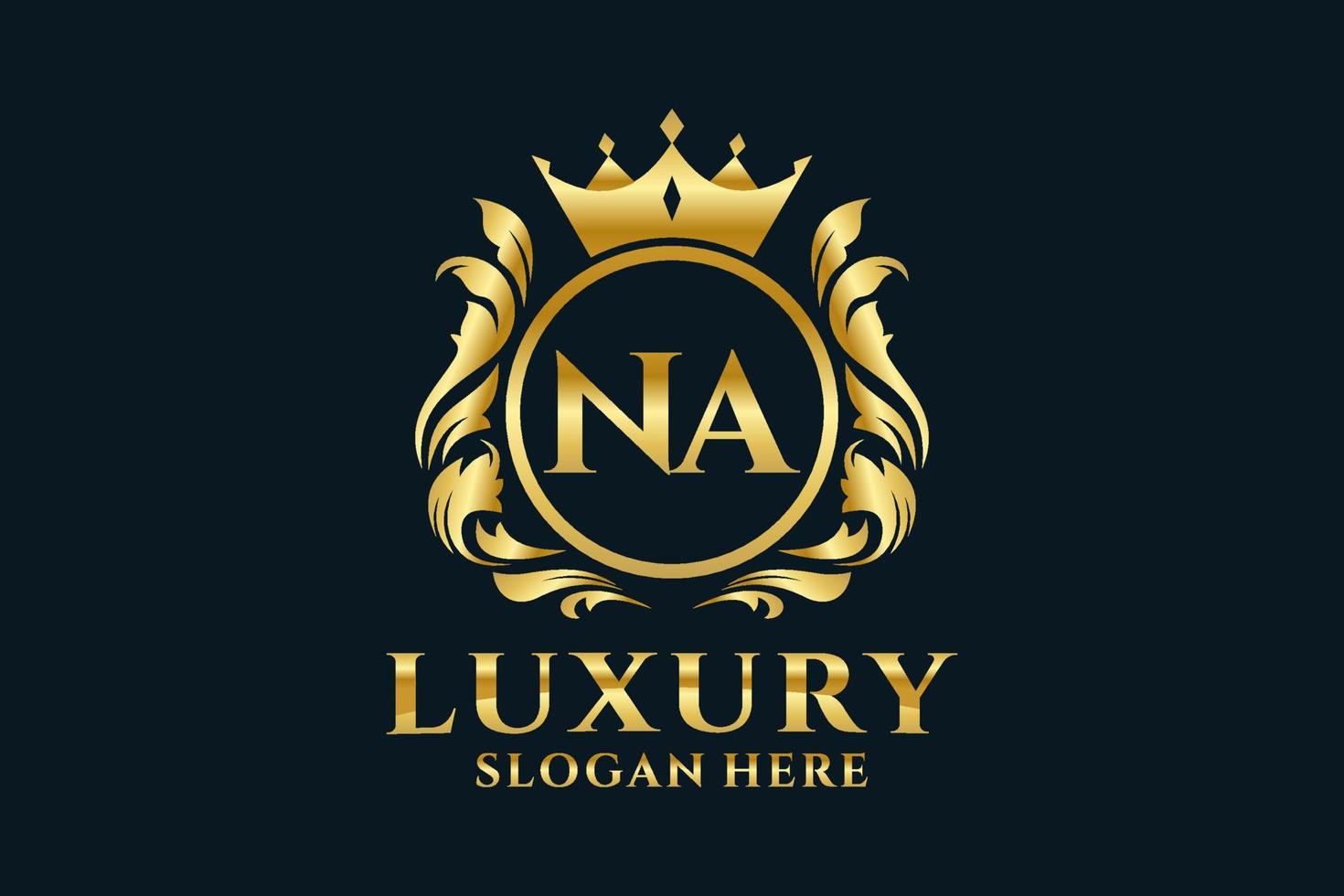 Initial na Letter Royal Luxury Logo Vorlage in Vektorgrafiken für luxuriöse Branding-Projekte und andere Vektorillustrationen. vektor