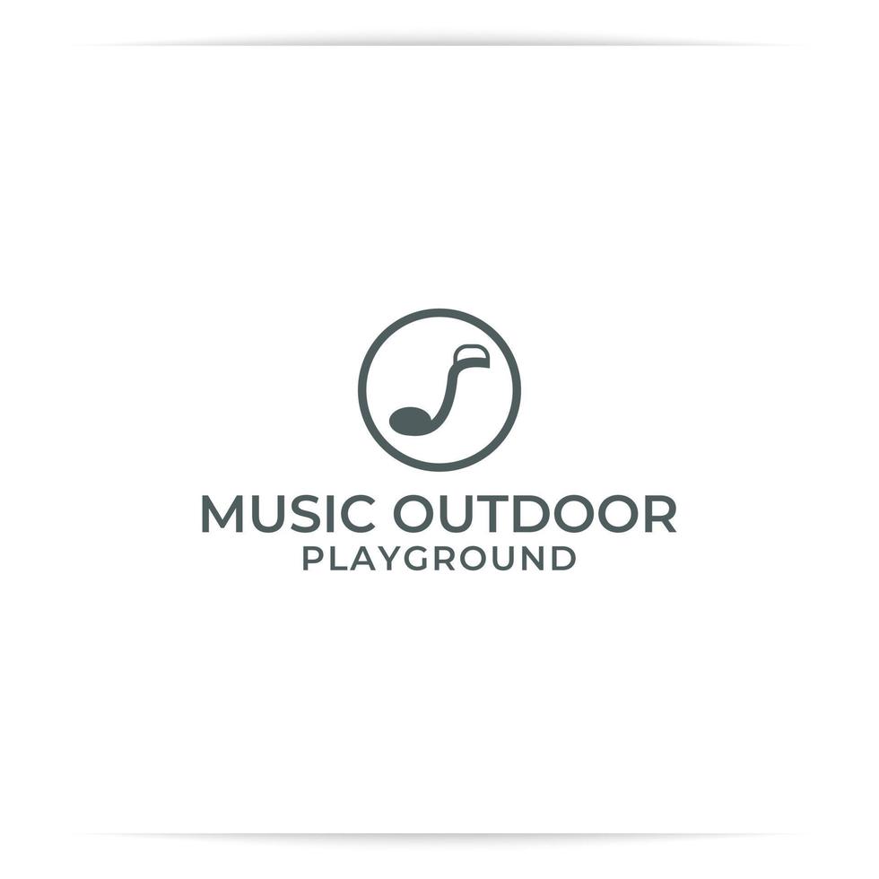 logotyp design lekplats musik vektor
