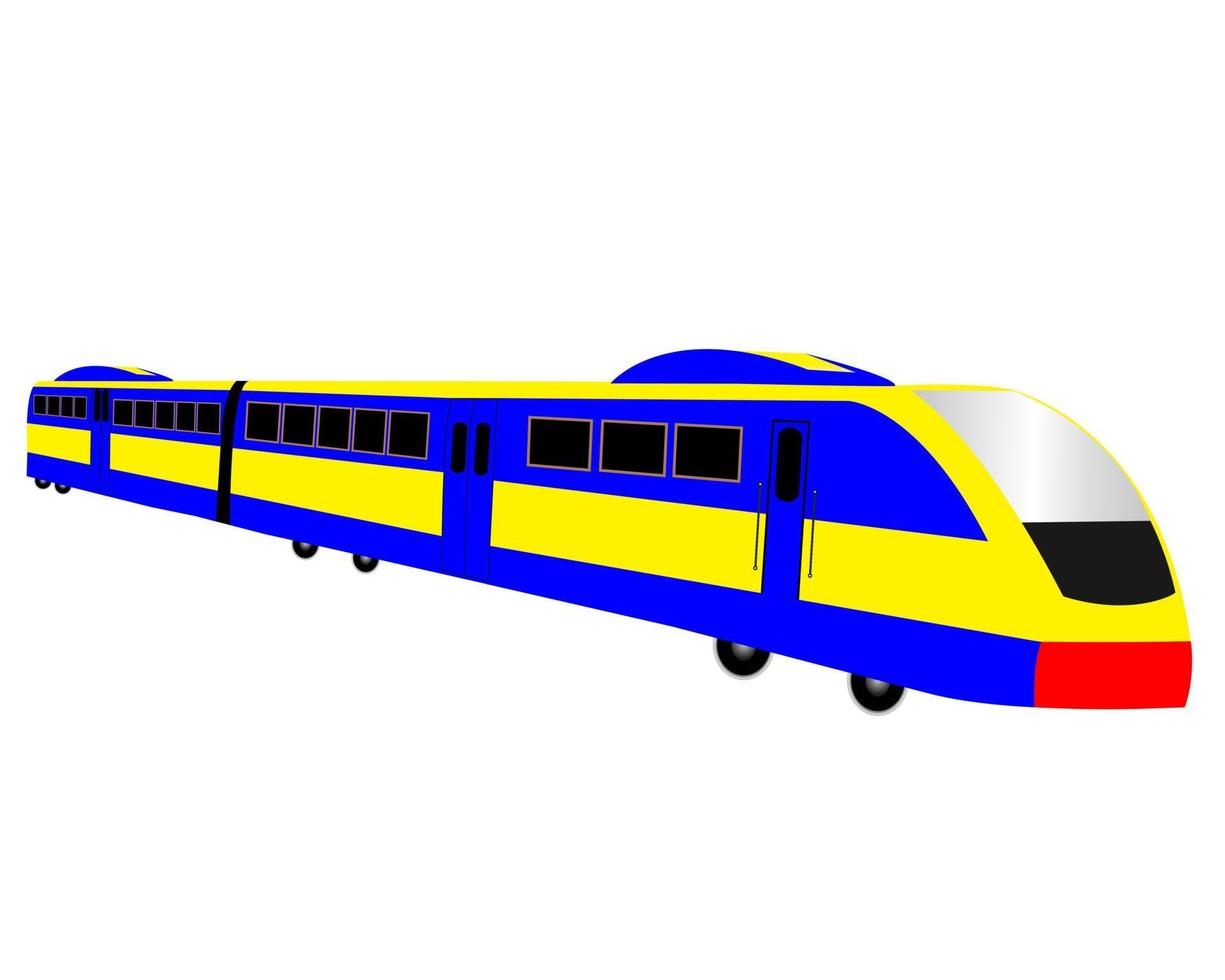 tåg till bära passagerare på en vit bakgrund vektor