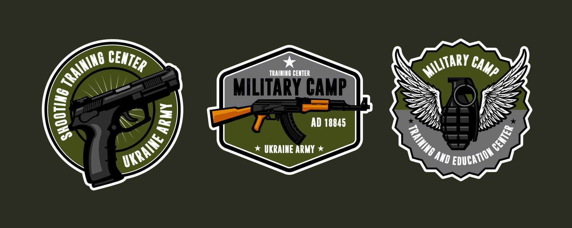militär logotyp design vektor