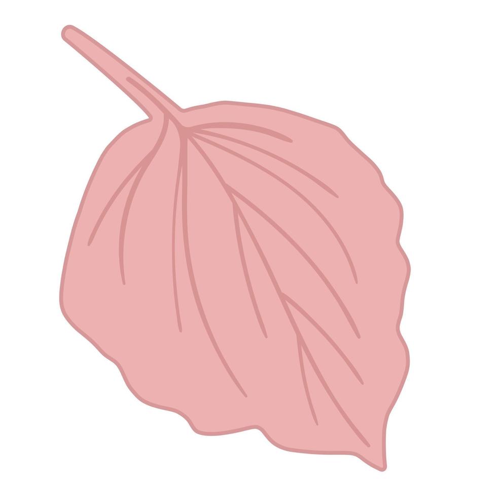 vektor illustration röd höst blad på vit isolerat bakgrund