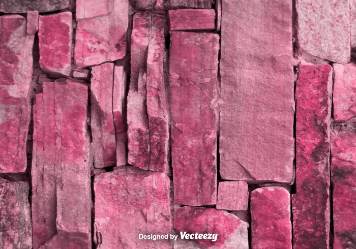 Vector Realistische Red / Pink Stonewall Textur