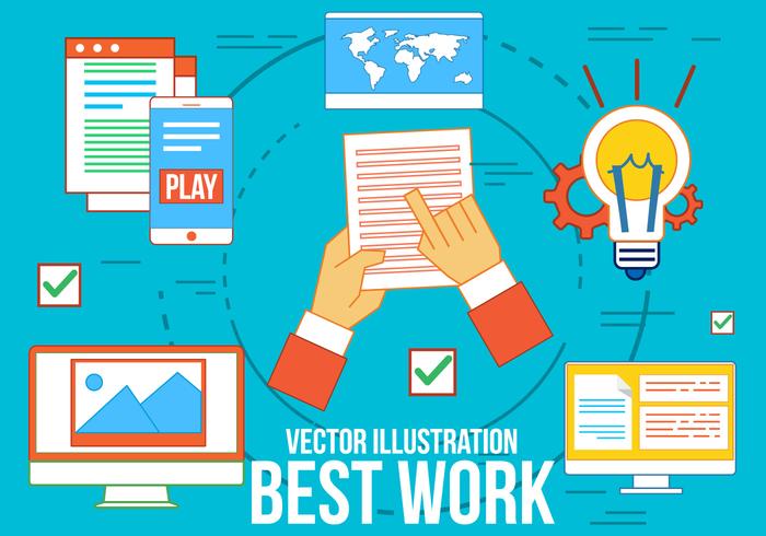 Kostenlose beste Arbeit Vektor-Icons vektor