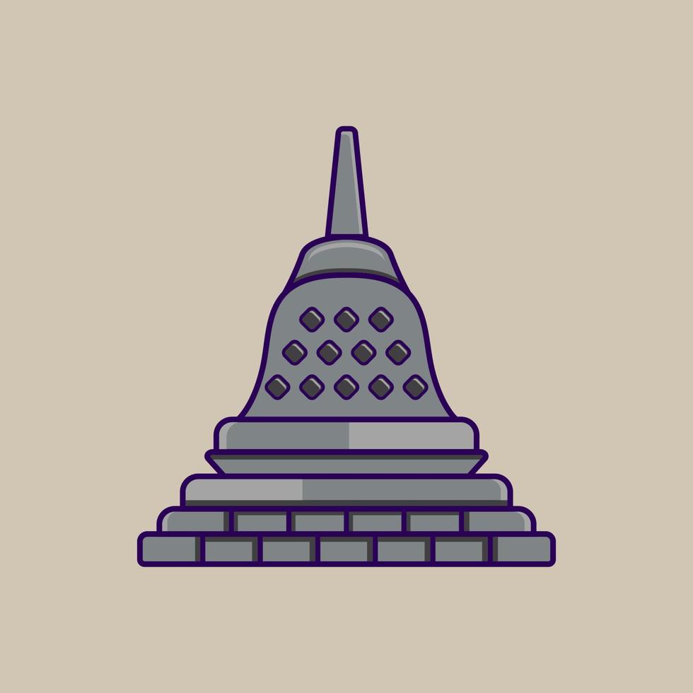 die Schönheit des Borobudur-Tempels vektor