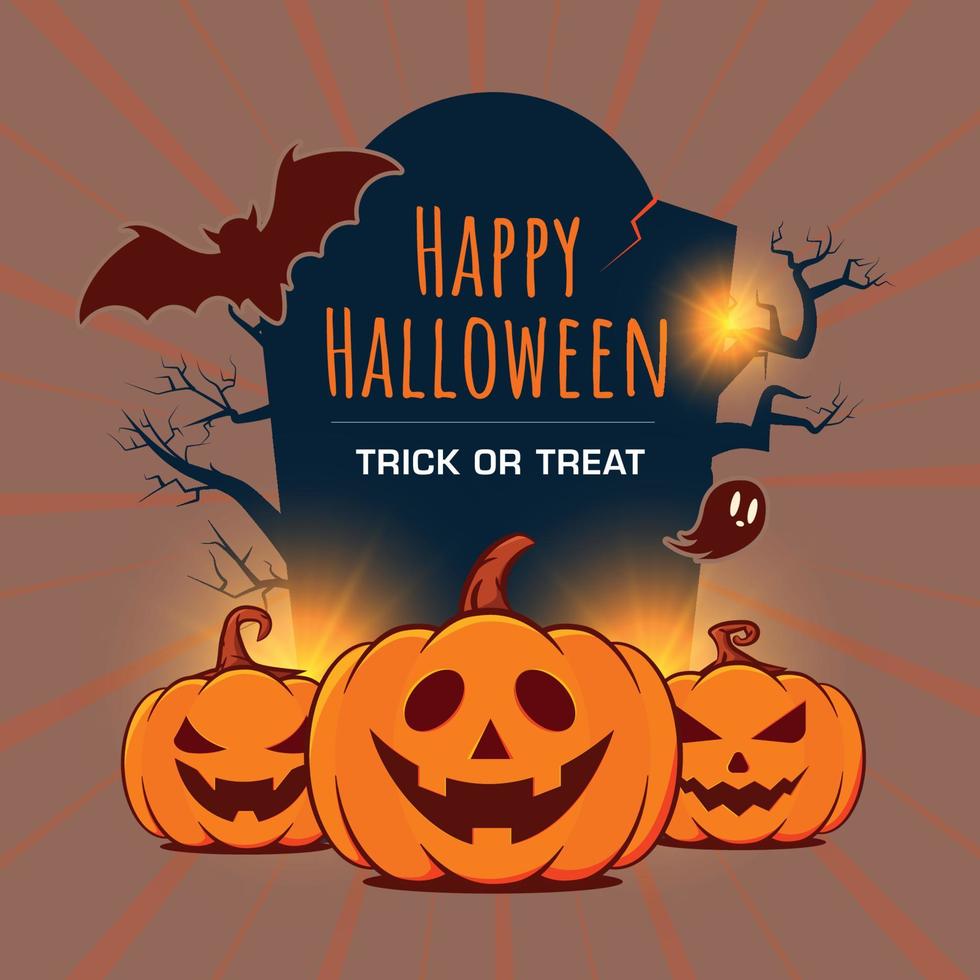 Happy Halloween-Party-Hintergrund - Vektor-Illustration vektor