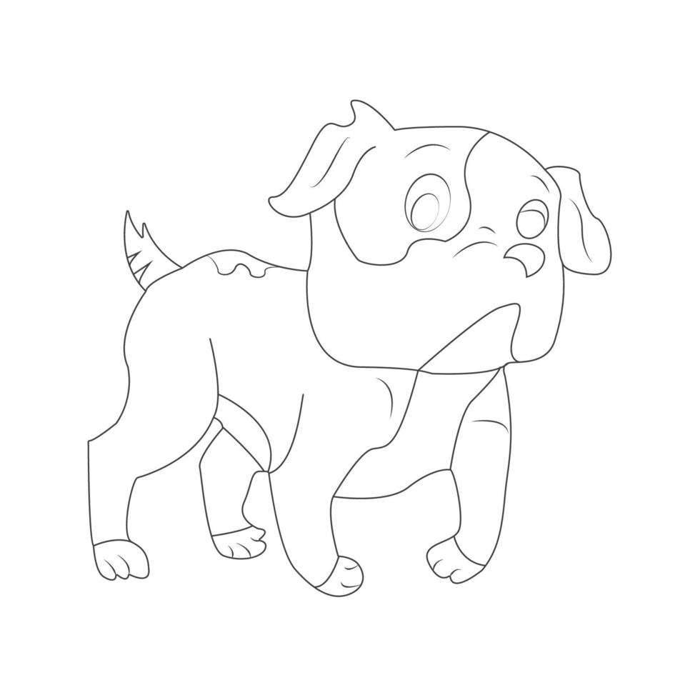 hund färg sida och djur- översikt design för de där vem kärlek valp vektor