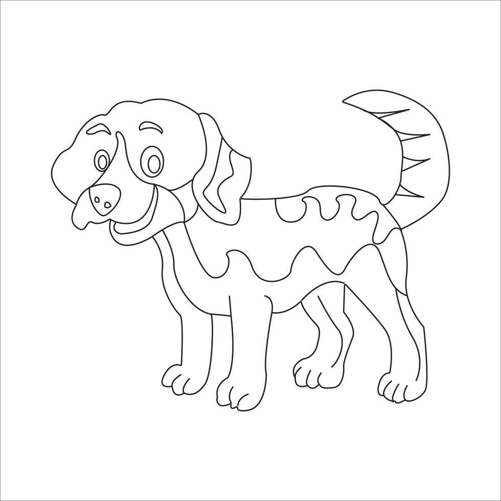 Hunde-Malvorlagen und Tier-Umrissdesign für diejenigen, die Welpen lieben vektor