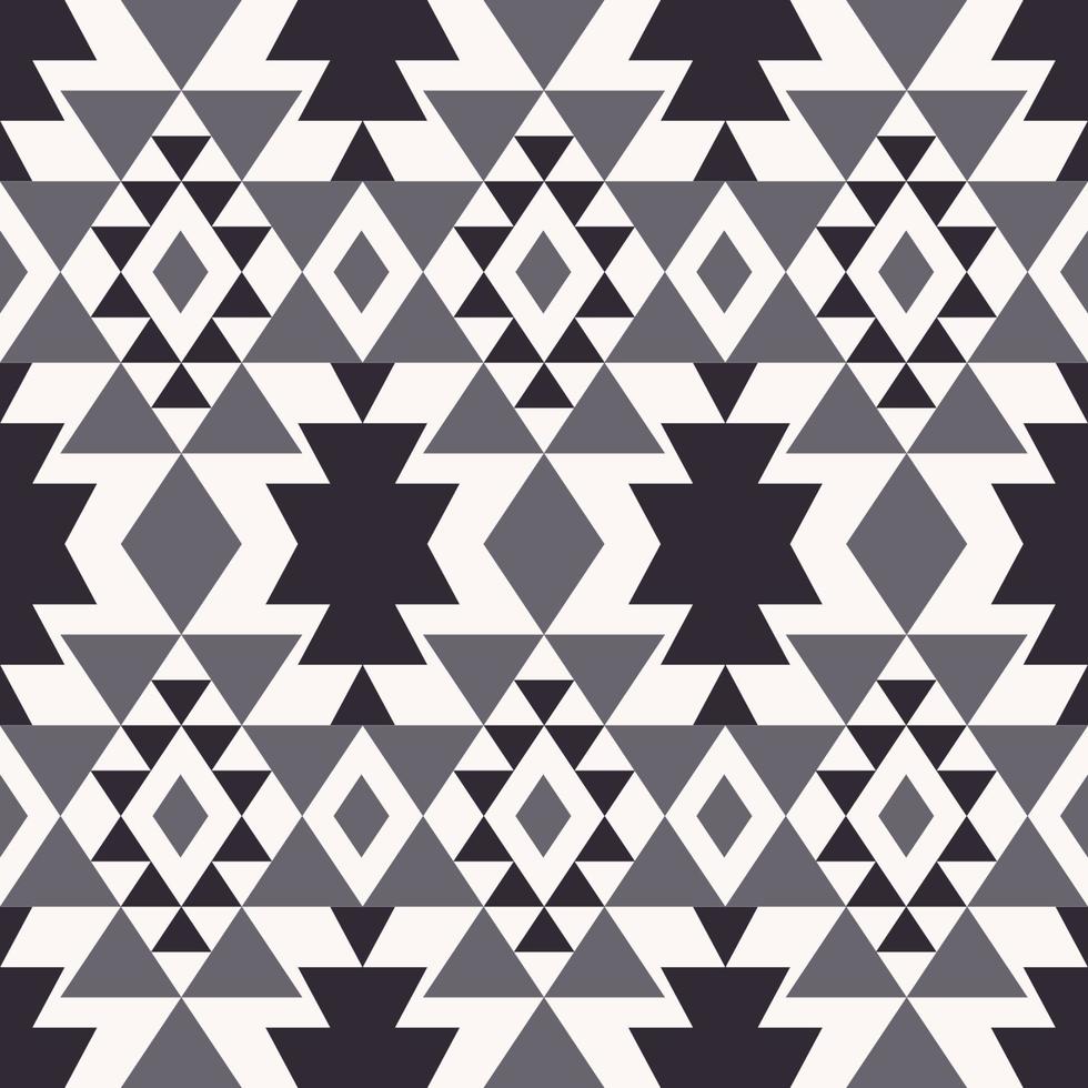 sydväst aztec geometrisk form svartvit grå Färg sömlös mönster bakgrund. använda sig av för tyg, textil, interiör dekoration element, klädsel, omslag. vektor