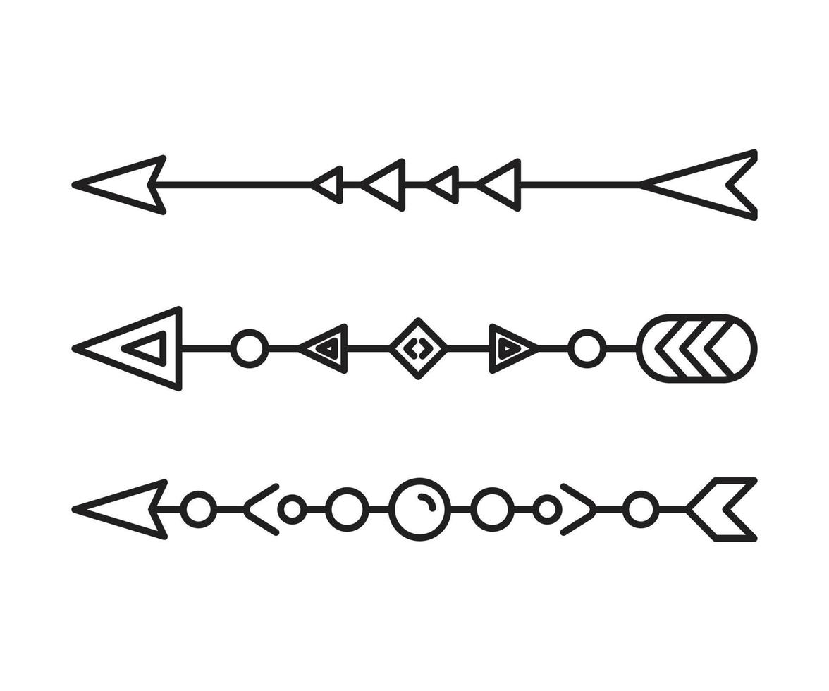 Pfeile Linie Kunstkarte dekorativ vektor