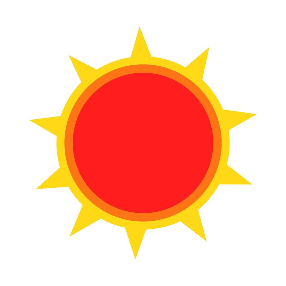 Sonnensymbol, niedliches Symbol über Planeten. vektor