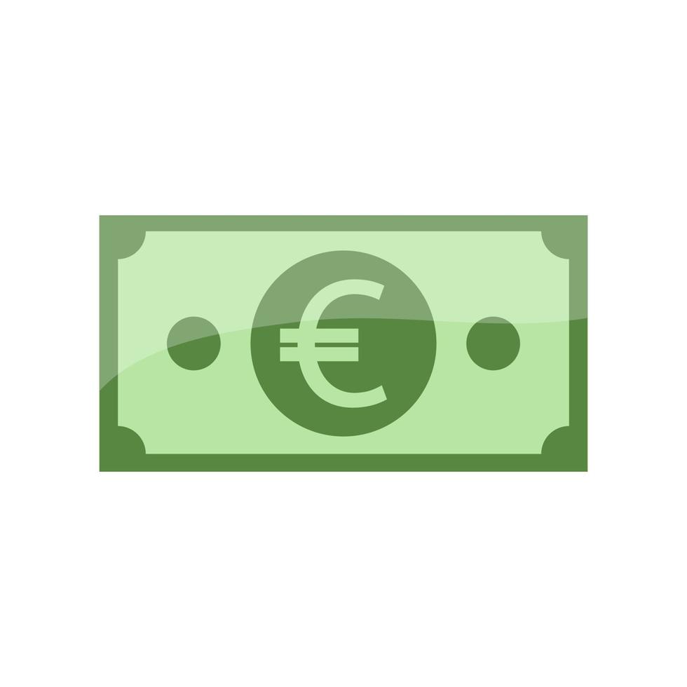 euro valuta symbol sedel ikon. vektor