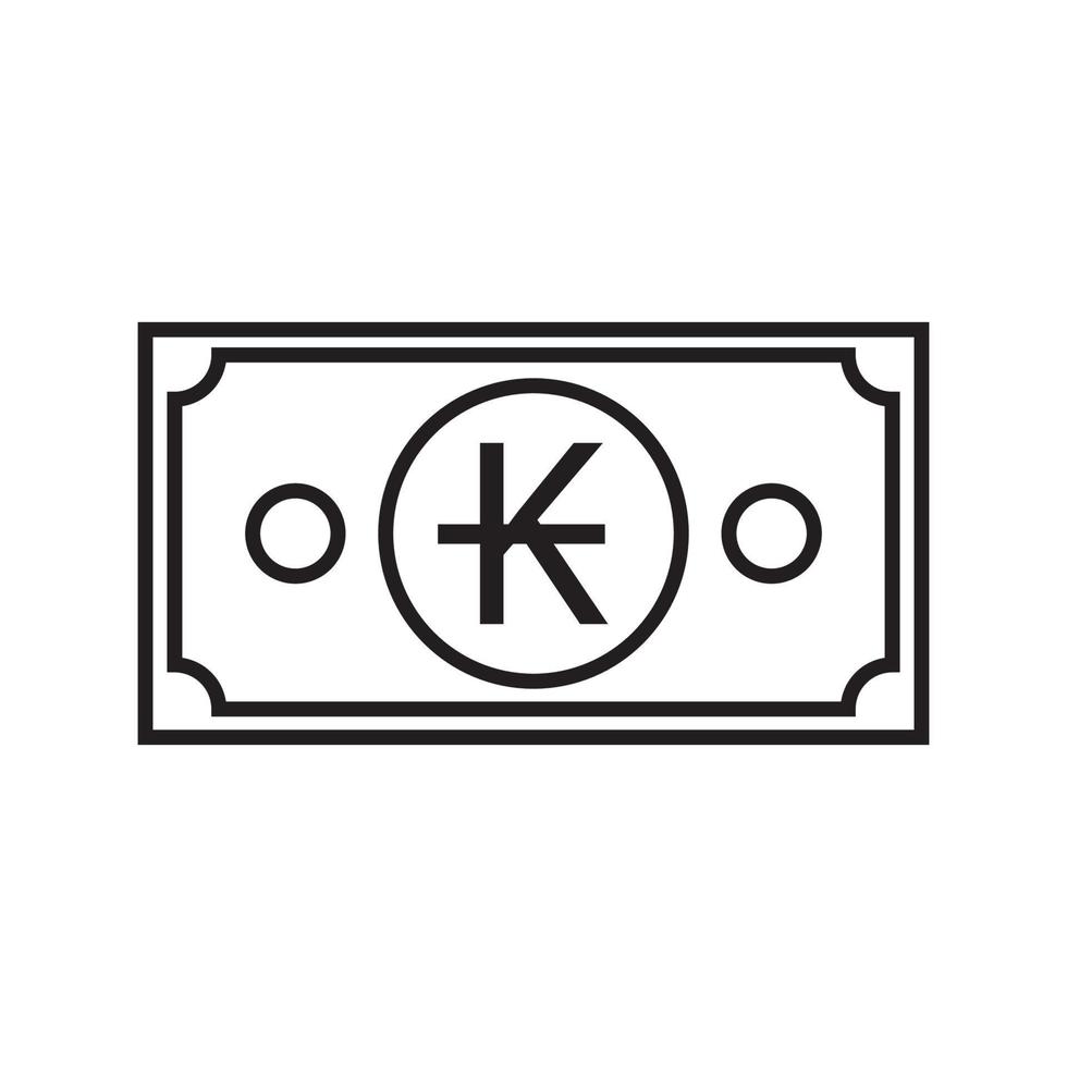 lao slaf valuta symbol sedel översikt ikon. vektor