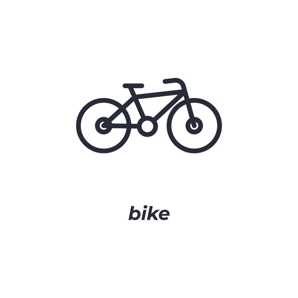 vektor tecken av cykel symbol är isolerat på en vit bakgrund. ikon Färg redigerbar.