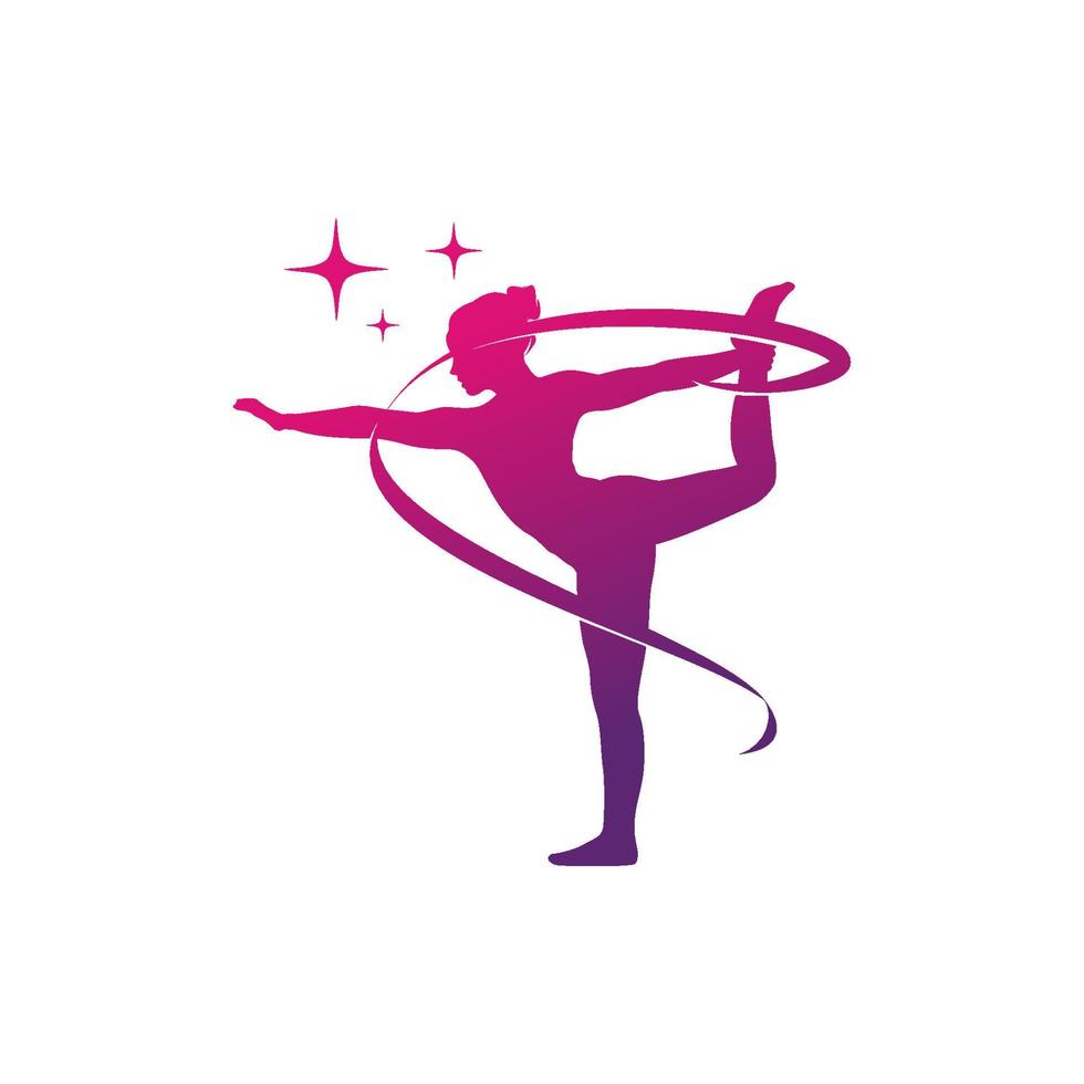 yoga illustration logotyp mall design vektor