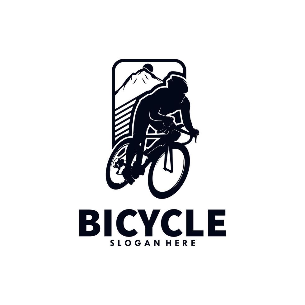 cykel logotyp illustration isolerat i vit bakgrund vektor