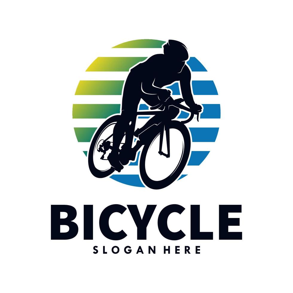 Fahrrad-Vintage-Logo-Design-Vorlage vektor