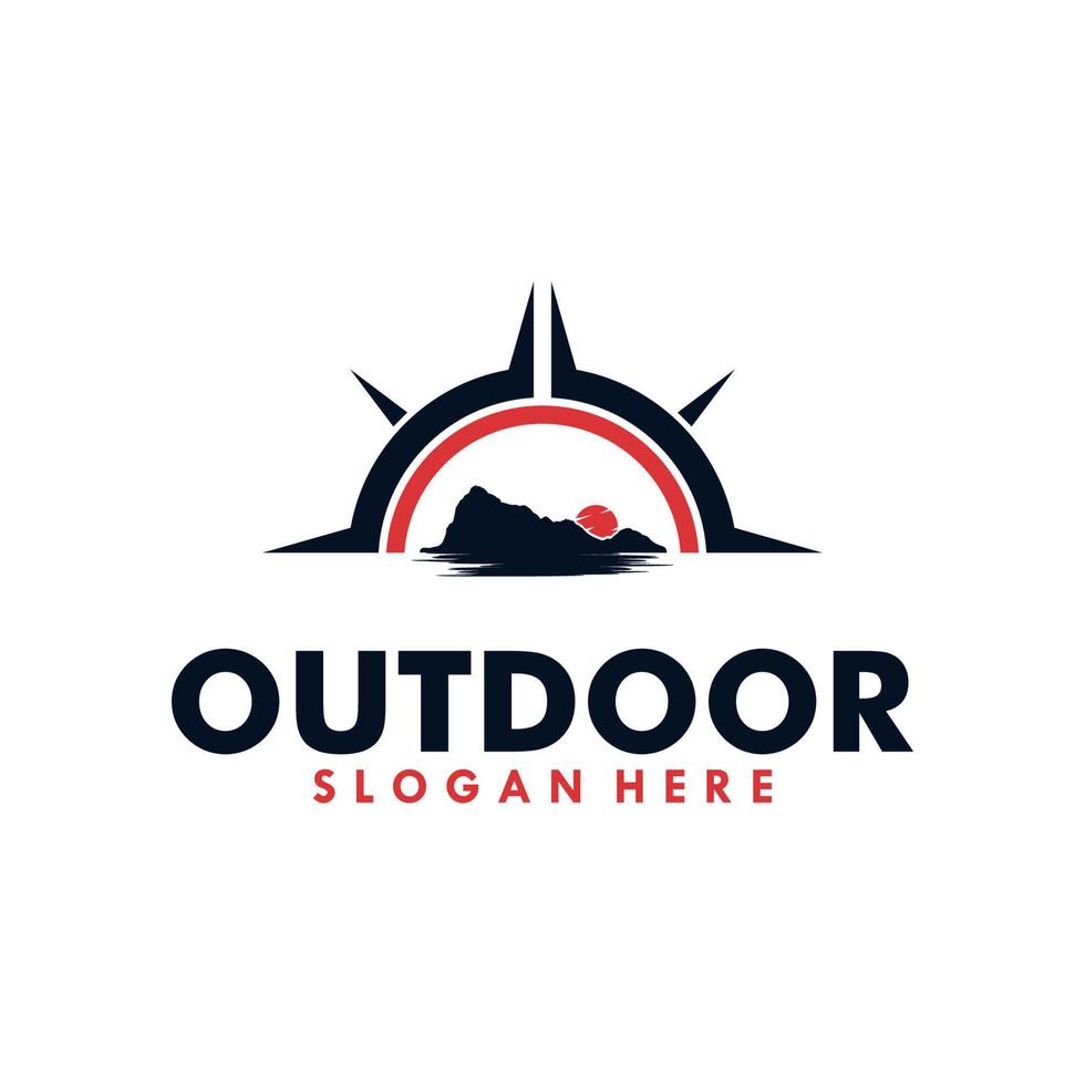 Vektor-Berg- und Outdoor-Abenteuer-Logo vektor