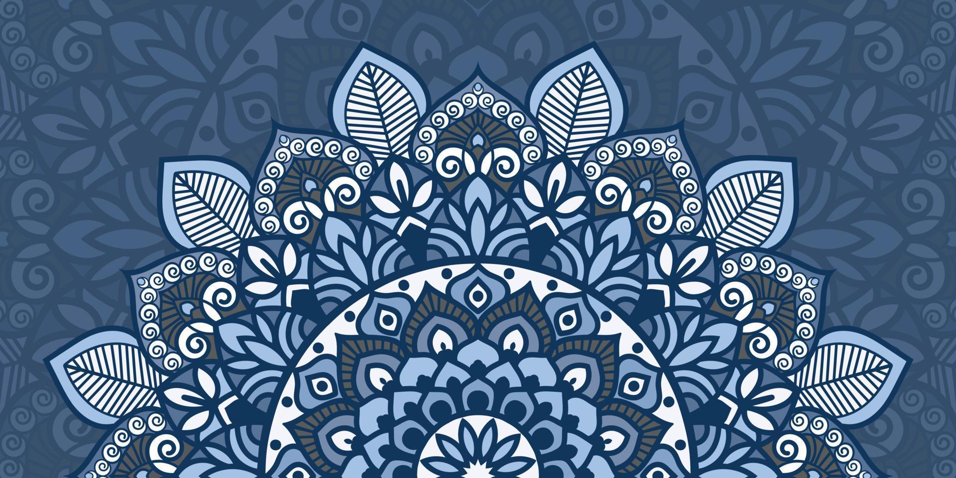 bunter und indischer Vintage-Ziermandala-Design-freier Vektor