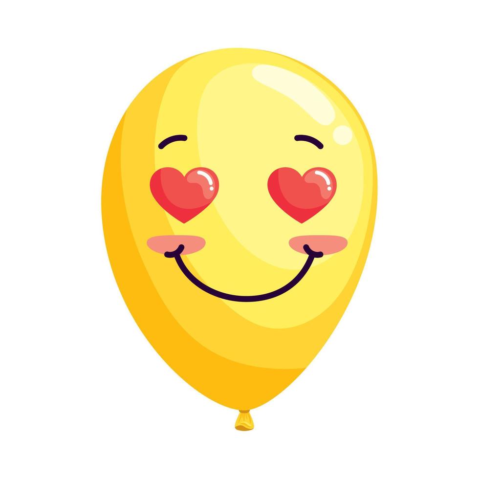ballong helium i kärlek emoji vektor