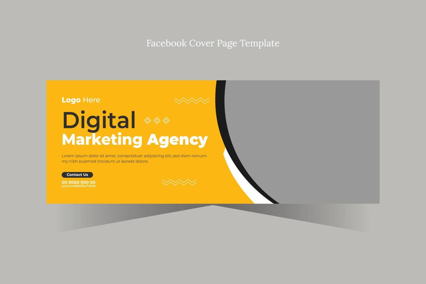 Facebook-Cover für digitales Marketing vektor