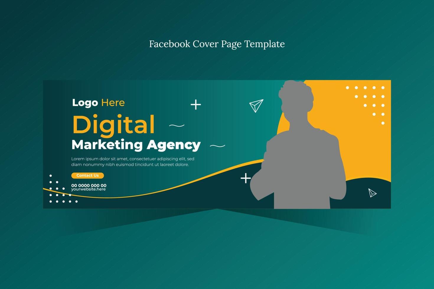 Facebook-Cover für digitales Marketing vektor