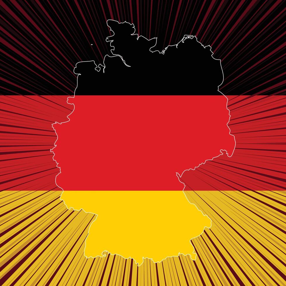 Deutschland Nationalfeiertag Kartendesign vektor