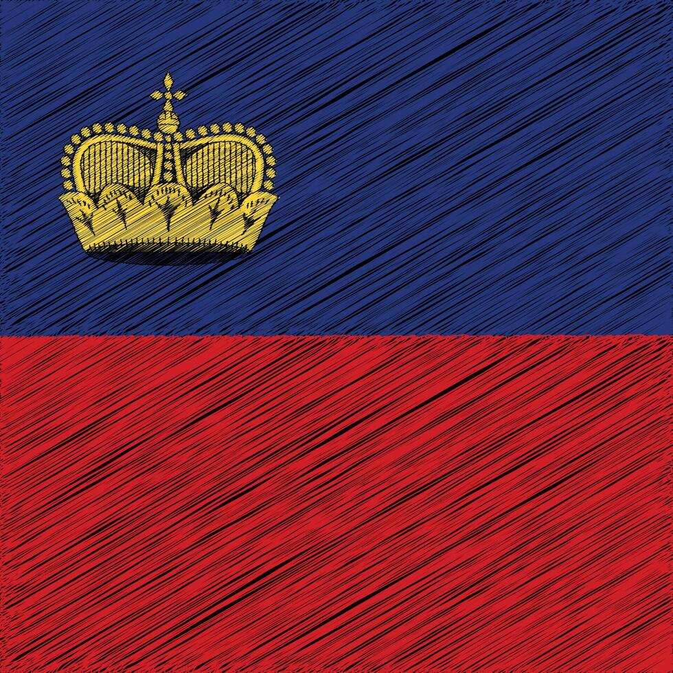 Liechtensteinischer Nationalfeiertag 15. August, quadratisches Flaggendesign vektor