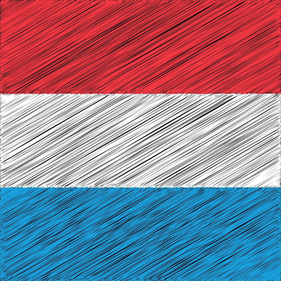 Luxemburger Nationalfeiertag 23. Juni, quadratisches Flaggendesign vektor