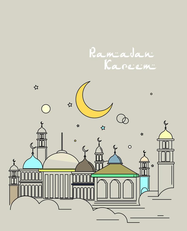 moschee-vektor-symbol-symbol in ramadan-illustration. vektor