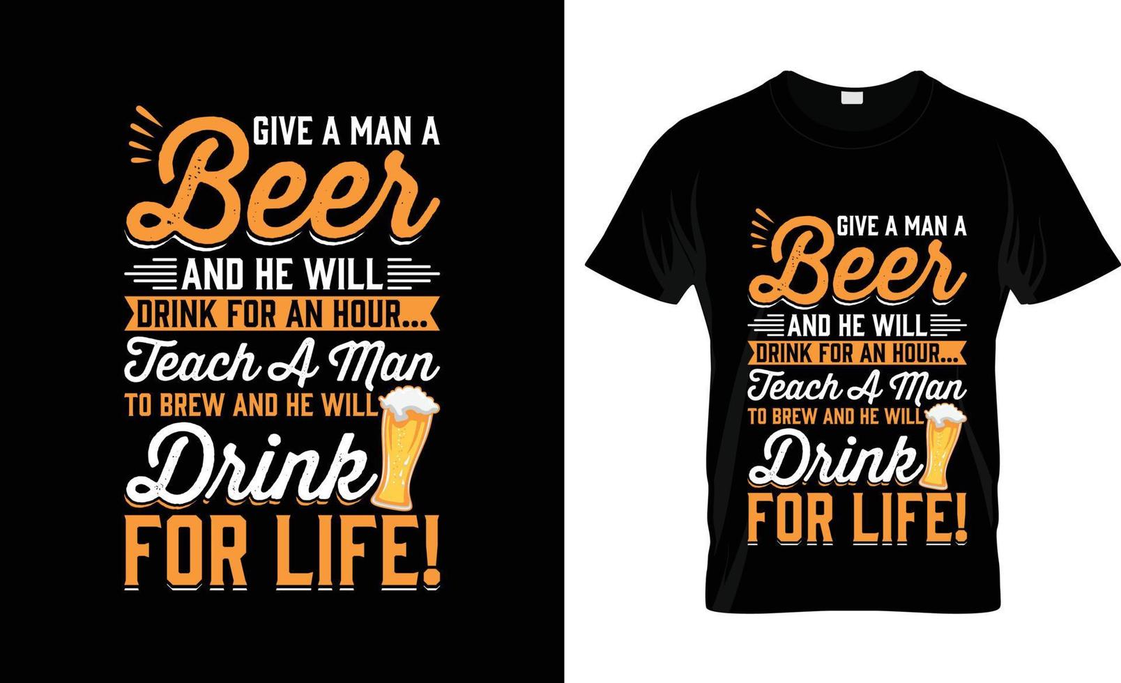 Craft-Bier-T-Shirt-Design, Craft-Bier-T-Shirt-Slogan und Bekleidungsdesign, Craft-Bier-Typografie, Craft-Bier-Vektor, Craft-Bier-Illustration vektor