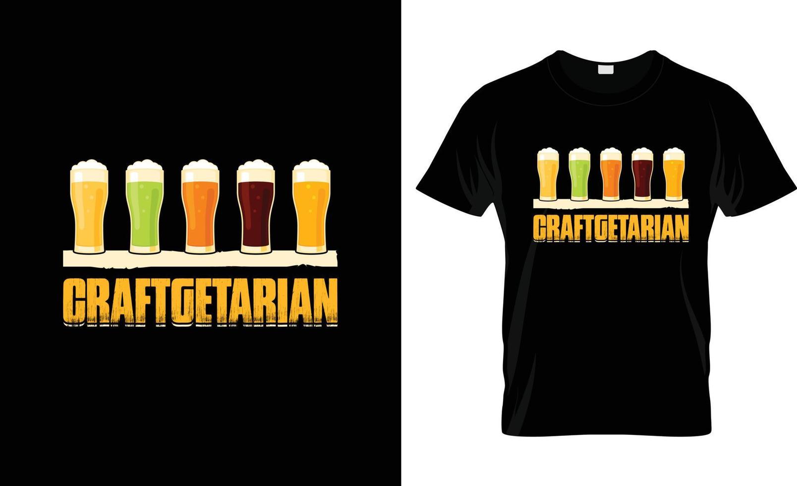 Craft-Bier-T-Shirt-Design, Craft-Bier-T-Shirt-Slogan und Bekleidungsdesign, Craft-Bier-Typografie, Craft-Bier-Vektor, Craft-Bier-Illustration vektor