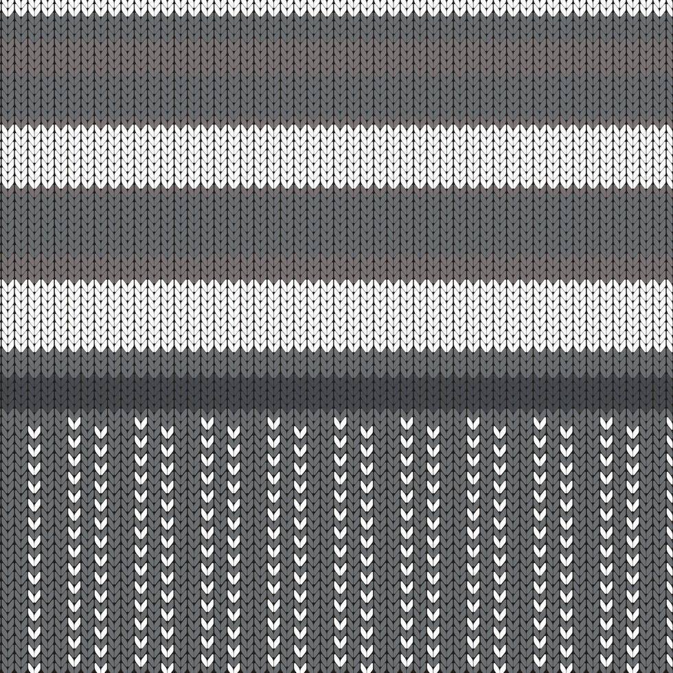 moderne graue Strickmuster. blaue und weiße nahtlose mustergeometrische textilien. Vektor, Abbildung. traditionelles Musterdesign vektor